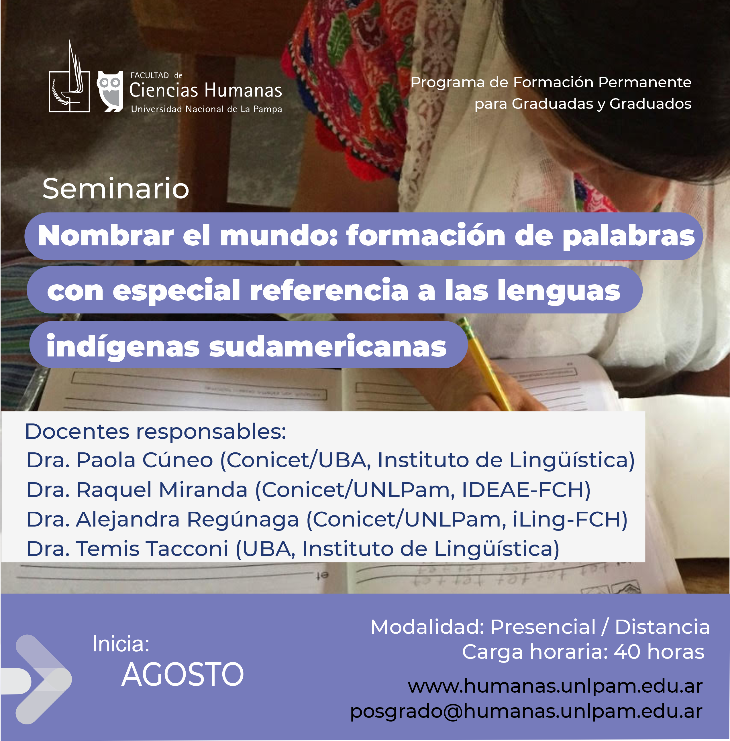 Nombrar el mundo: formación de palabras con especial referencia a las lenguas indígenas sudamericanas (Posgrado)